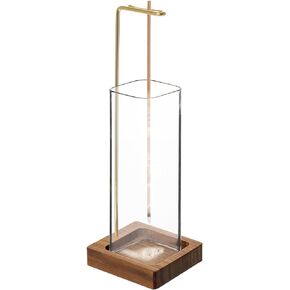 Incense Holder, Incense Holder for Sticks, Wood Insence-Stick Holder with Glass Ashes Collector, Anti-Ash Flying Incense Burner