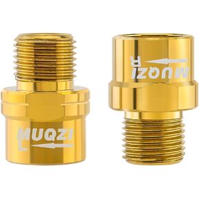 1 Pair Bike Pedal Extenders, Steel Bicycle Pedal Extender Extended Pedal Spacers 16mm/0.63inch Fit 9/16 in Threaded Pedals for Road Bike Mountain Bike