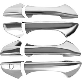 OCPTY 4 قطعة أغطية المقبض الباب لـ 2008-2012 لهوندا أكورد السائق الخارجي الجانب والركاب الجانب مقبض باب السيارة يغطي طقم الكسوة الكروم in Kuwait