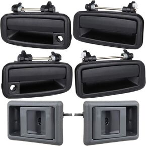OCPTY Door Handles Exterior Interior Driver Passenger Side Replacement fit 1988-1992 for Corolla Outside Inside Door Handles(6pcs)