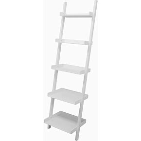 Kiera Grace Providence Hadfield 5 Tier Ladder Shelf, Leaning Bookshelf Storage Rack for Home, Office, 18" x 67", Espresso
