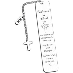 Confirmation Gifts for Teenage Girls Boys 2024 First Communion Catholic Confirmation Sponsor Gifts for Women Men Teen Boys Girls Easter Religious Bible Verse Bookmark Baptism Gift for Book Lover