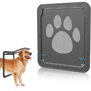 Dog Screen Door with Magnetic Closure Pet Screen Door for Sliding Screen Door/Window Lockable Door for Dog