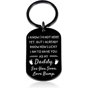 Father to Be Fathers Day Gift, Baby Announcement Keychain, Fathers Day Gift from Wife, Expectant Dad Gifts, First Fathers Day Gift for New Dad, Pregnancy Announcement for Husband, Daddy Gift Ideas