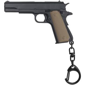 Classic 1911 Pistol Keychain Tactical Detachable Mini 1911 Pistol Keychain (Color: Black)
