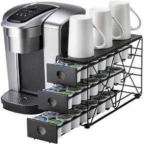 Flagship K Cup Holder 3 Tier Coffee Pod Holder for K Cup Organizer Save Space Countertop Kitchen (42 Pods Capacity)