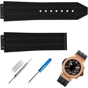 استبدال سوار الساعة المطاطي لملحقات حزام المعصم من السيليكون Hublot للرجال والنساء