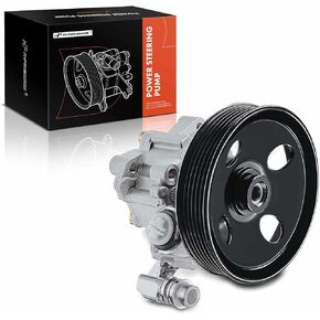 A-Premium Power Steering Pump, with Pulley, Compatible with Mercedes-Benz C280 E320 E430 E430 CLK320 CLK430 SL500 SLK320 & AMG-C43/E55/CLK55, 2.8L 3.2L 4.3L 5.5L, Replace # 0024661201