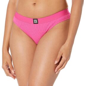 HUGO Women's Woven Logo Ribbed Thong in Saudi Arabia