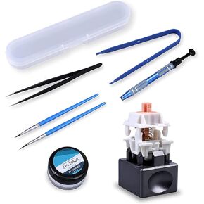 205G0 Switch Lube Kit with Switch Puller Switch Clamp 2 in 1 Switch Opener for Cherry Mx Gateron Switches Mechanical Keyboard