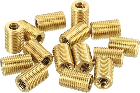 PATIKIL M10 to M6 Fine Thread Adapter Reducer Thread Reducing Nuts Insert, 5 Pack 15mm Threaded Hollow Tube Adapter Brass Coupler Connector Pipe Fitting in Saudi Arabia
