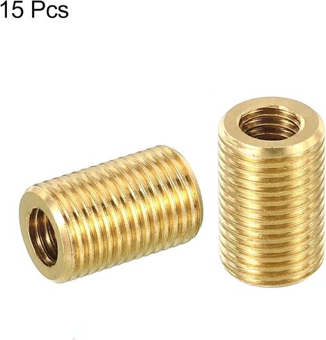 PATIKIL M10 to M6 Fine Thread Adapter Reducer Thread Reducing Nuts Insert, 5 Pack 15mm Threaded Hollow Tube Adapter Brass Coupler Connector Pipe Fitting in Saudi Arabia