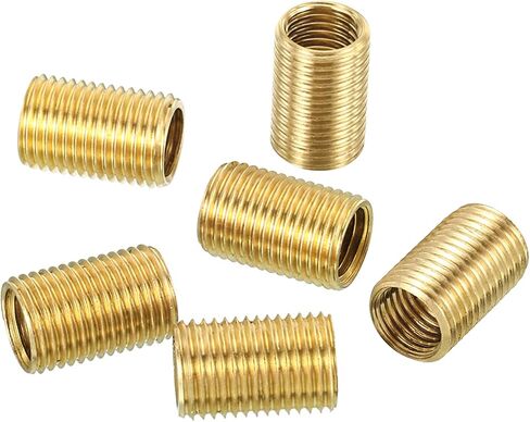 PATIKIL M10 to M6 Fine Thread Adapter Reducer Thread Reducing Nuts Insert, 5 Pack 15mm Threaded Hollow Tube Adapter Brass Coupler Connector Pipe Fitting in Saudi Arabia