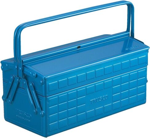 TRUSCO ST-3500-B 2-Tier Tool Box, 13.8 x 6.3 x 10.2 inches (350 x 160 x 260 mm), Blue in Saudi Arabia