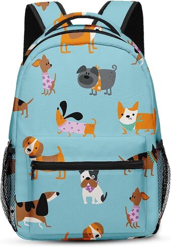 Kids Backpack for Teens Girls Boys, Cream Kids Cute Cactus Rainbow Funny Water Resistant Child Bookbag School Bag with Adjustable Padded Straps in Saudi Arabia