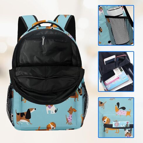 Kids Backpack for Teens Girls Boys, Cream Kids Cute Cactus Rainbow Funny Water Resistant Child Bookbag School Bag with Adjustable Padded Straps in Saudi Arabia