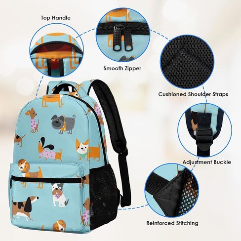 Kids Backpack for Teens Girls Boys, Cream Kids Cute Cactus Rainbow Funny Water Resistant Child Bookbag School Bag with Adjustable Padded Straps in Saudi Arabia