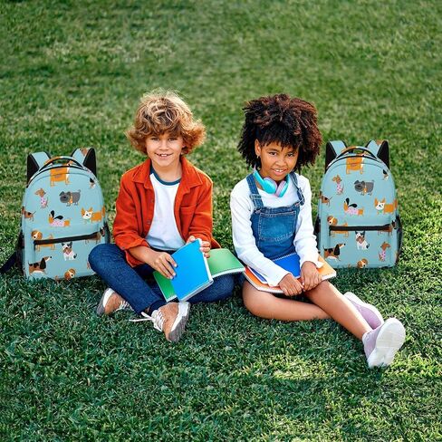Kids Backpack for Teens Girls Boys, Cream Kids Cute Cactus Rainbow Funny Water Resistant Child Bookbag School Bag with Adjustable Padded Straps in Saudi Arabia