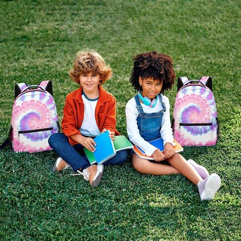 Kids Backpack for Teens Girls Boys, Cream Kids Cute Cactus Rainbow Funny Water Resistant Child Bookbag School Bag with Adjustable Padded Straps in Saudi Arabia