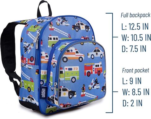 حقيبة ظهر Wildkin مقاس 12 بوصة مع بساط قيلولة من الألياف الدقيقة (الأبطال) in Kuwait