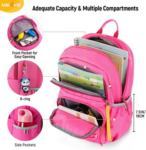 HALOVIE Kids Travel Backpack Lightweight Small Kids Daypack Preschool Kindergarten Children SchoolBag for Boys Girls in Saudi Arabia