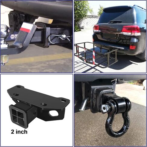 وصلة وصلة مقطورة 13043 متوافقة مع وصلة قطر Lexus GX460 (2010-2023)، وصلة قطر 2 بوصة، مستقبل وصلة المقطورة من الفئة 3، لوحة تعديل متضمنة، مطلية بمسحوق أسود in Kuwait