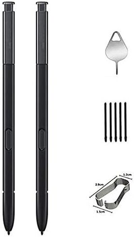 قطعتان من قلم Galaxy Note 8، قلم بديل لقلم Stylus Touch S لجهاز Galaxy Note 8 N950U N950W N950FD N950F نصائح/أطراف + دبوس إخراج (أسود) in Kuwait