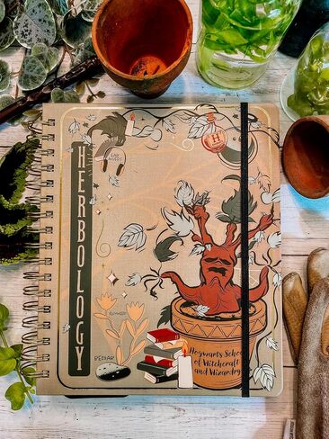 مجلة Conquest Journal Harry Potter Herbology 2024 مخطط أسبوعي مؤرخ، تنسيق عمودي، غطاء لوحة كتاب ملفوف، غلاف حلزوني، 4 أوراق ملصقات، جيب، حزام إغلاق مرن، إشارة مرجعية، 8 × 9.25 بوصة in Saudi Arabia