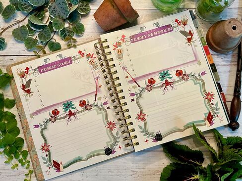 مجلة Conquest Journal Harry Potter Herbology 2024 مخطط أسبوعي مؤرخ، تنسيق عمودي، غطاء لوحة كتاب ملفوف، غلاف حلزوني، 4 أوراق ملصقات، جيب، حزام إغلاق مرن، إشارة مرجعية، 8 × 9.25 بوصة in Saudi Arabia