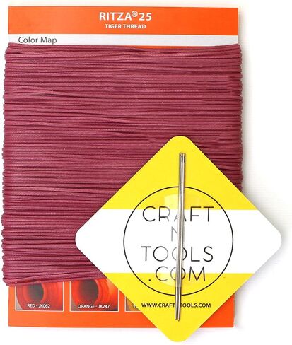 Amber Glow 1.0mm RITZA 25 Tiger Thread for Leather Craft | Waxed Tiger Thread | Ritza 25 Thread | Waxed Polyester | Saddlers Thread in Saudi Arabia