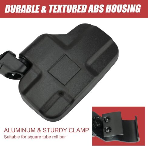 مرايا جانبية Youx Moto UTV متوافقة مع Polaris Ranger XP 900 1000 570 500 General، مناسبة لمرايا الرؤية الجانبية Can Am Defender Maverick القابلة للتعديل (شريط على شكل) in Kuwait