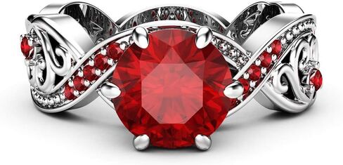 925 Sterling Silver Shiny Cubic Zirconia Rings Red Diamond Ring for Women Jewelry Findings Earring Backs Findings in Saudi Arabia
