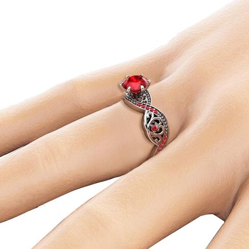 925 Sterling Silver Shiny Cubic Zirconia Rings Red Diamond Ring for Women Jewelry Findings Earring Backs Findings in Saudi Arabia
