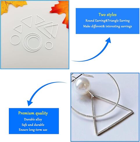 100Pcs Earring Beading Hoops for Jewelry Making,50Pcs Round Earrings Findings Hoops 50Pcs Triangle Earring Beading Hoops for DIY Craft Jewelry Making,Earring Necklace,Crafts Supplies (Gold K) in Saudi Arabia