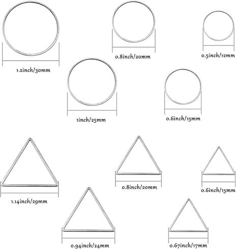 100Pcs Earring Beading Hoops for Jewelry Making,50Pcs Round Earrings Findings Hoops 50Pcs Triangle Earring Beading Hoops for DIY Craft Jewelry Making,Earring Necklace,Crafts Supplies (Gold K) in Saudi Arabia