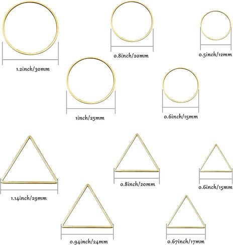100Pcs Earring Beading Hoops for Jewelry Making,50Pcs Round Earrings Findings Hoops 50Pcs Triangle Earring Beading Hoops for DIY Craft Jewelry Making,Earring Necklace,Crafts Supplies (Gold K) in Saudi Arabia