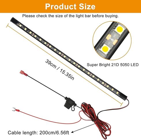 Linkstyle تحت غطاء محرك السيارة أدى ضوء العمل عدة، 12V غطاء محرك السيارة العمل التفتيش قطاع مصباح مع التلقائي تشغيل / إيقاف العالمي للماء Underhood شريط ضوء العمل لشاحنة جيب سيارات الدفع الرباعي على الطرق الوعرة قارب بيك اب البضائع in Saudi Arabia