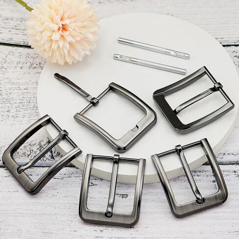 5 Pieces 1.5 Inches(38 mm) Belt Buckles Replacement Single Prong Square Buckle Set Heavy Duty for Belt Men Women in Saudi Arabia