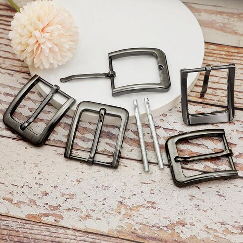 5 Pieces 1.5 Inches(38 mm) Belt Buckles Replacement Single Prong Square Buckle Set Heavy Duty for Belt Men Women in Saudi Arabia