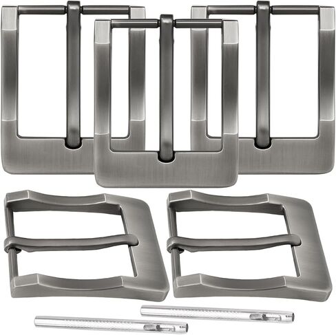5 Pieces 1.5 Inches(38 mm) Belt Buckles Replacement Single Prong Square Buckle Set Heavy Duty for Belt Men Women in Saudi Arabia