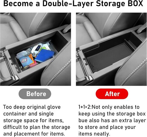 TTCR-II Compatible with Toyota Corolla Center Console Organizer 2019-2023 E210, For Corolla Cross Console Organizer Tray 2022-2023, For Corolla Cross XG10 Center Armrest Storage Box in Saudi Arabia