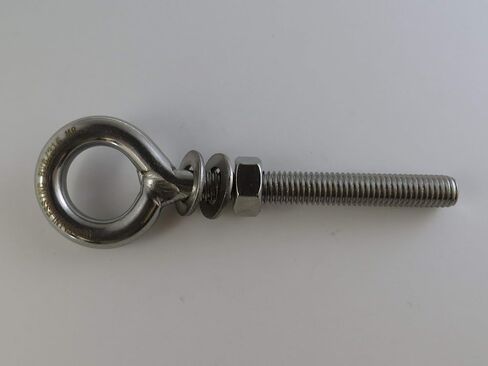 US STAINLESS 2 Pieces Stainless Steel 316 M8 Eye Bolt 8mm x 60mm (5/16" x 2 3/8") Marine Grade Pitch of 1.25 in Saudi Arabia