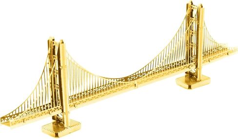 Metal Earth Golden Gate Bridge Gold Version 3D Metal Model Kit Bundle with Tweezers Fascinations in Saudi Arabia