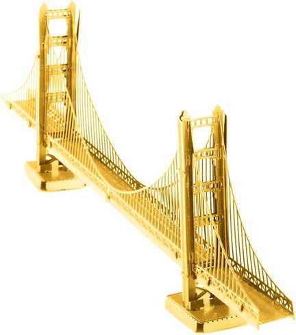 Metal Earth Golden Gate Bridge Gold Version 3D Metal Model Kit Bundle with Tweezers Fascinations in Saudi Arabia