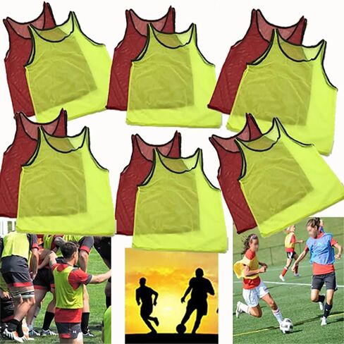 Adult - Teens Scrimmage Practice Jerseys Team Pinnies Sports Vest Soccer, Football, Basketball, Volleyball in Kuwait