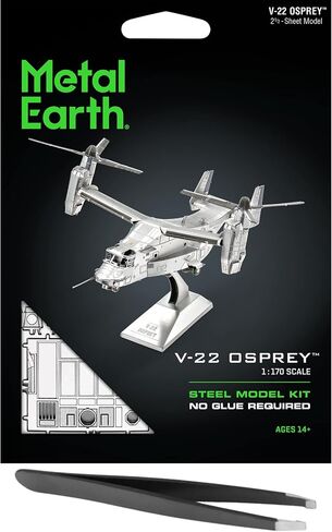 Metal Earth Fascinations V-22 Osprey 3D Metal Model Kit Bundle with Tweezers in Saudi Arabia