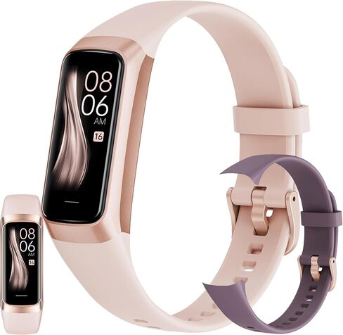 ساعة ذكية لتتبع اللياقة البدنية مع مراقب معدل ضربات القلب، عداد الخطوات، مراقب النوم، تتبع السعرات الحرارية، متتبع نشاط AMOLED 3ATM مقاس 1.1 بوصة، متتبع خطوات مقاوم للماء لهواتف Android iPhone والنساء والرجال in Kuwait