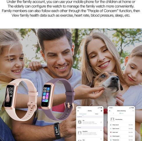 ساعة ذكية لتتبع اللياقة البدنية مع مراقب معدل ضربات القلب، عداد الخطوات، مراقب النوم، تتبع السعرات الحرارية، متتبع نشاط AMOLED 3ATM مقاس 1.1 بوصة، متتبع خطوات مقاوم للماء لهواتف Android iPhone والنساء والرجال in Kuwait