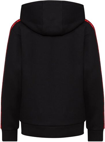adidas Boys' Long Sleeve Fleece Pullover Hoodie, Black with Red Liquid Camo, Medium in Saudi Arabia