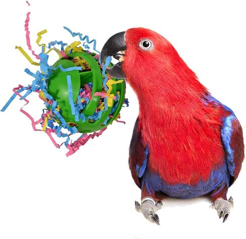 Super Bird Creations SB760 Waffle Ball Stuffers Toy, Colorful Bird Toys with Crinkle Shred, Satisfies Pulling & Preening, Relieves Boredom, Ideal Foraging Toys for Parrots, Medium/Large Birds Set of 3 in Saudi Arabia